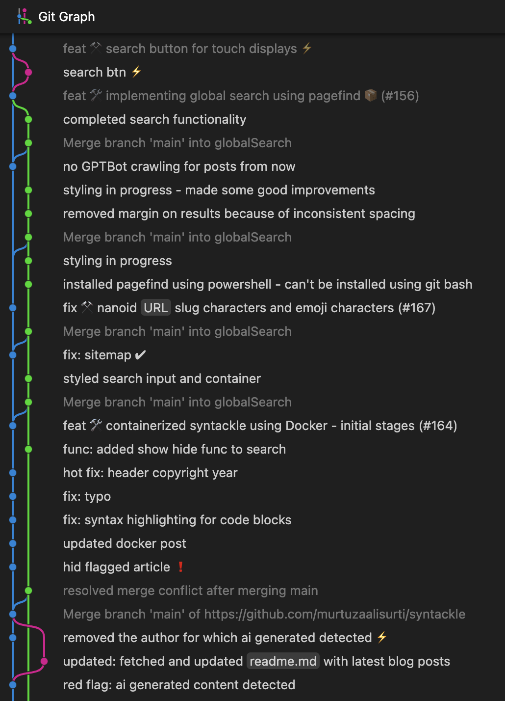 git graph vscode extension demo