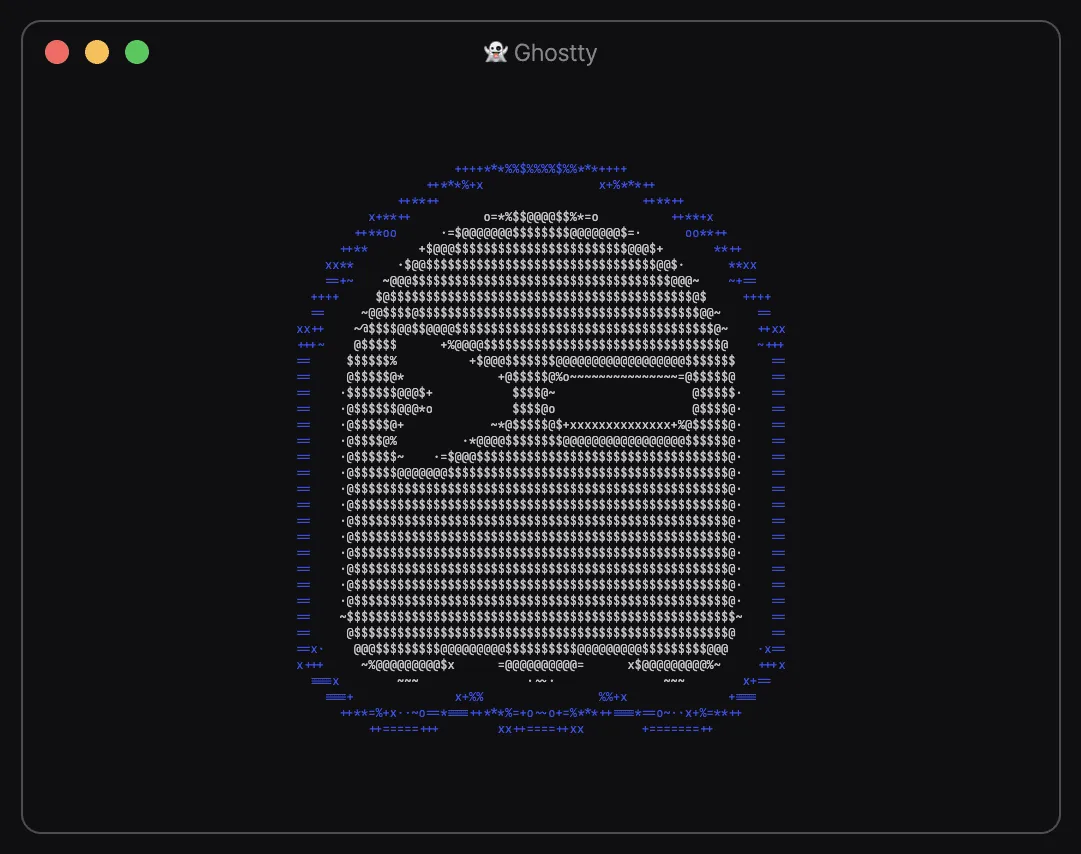 ghostty, a fast, native terminal emulator developed by Mitchell Hashimoto