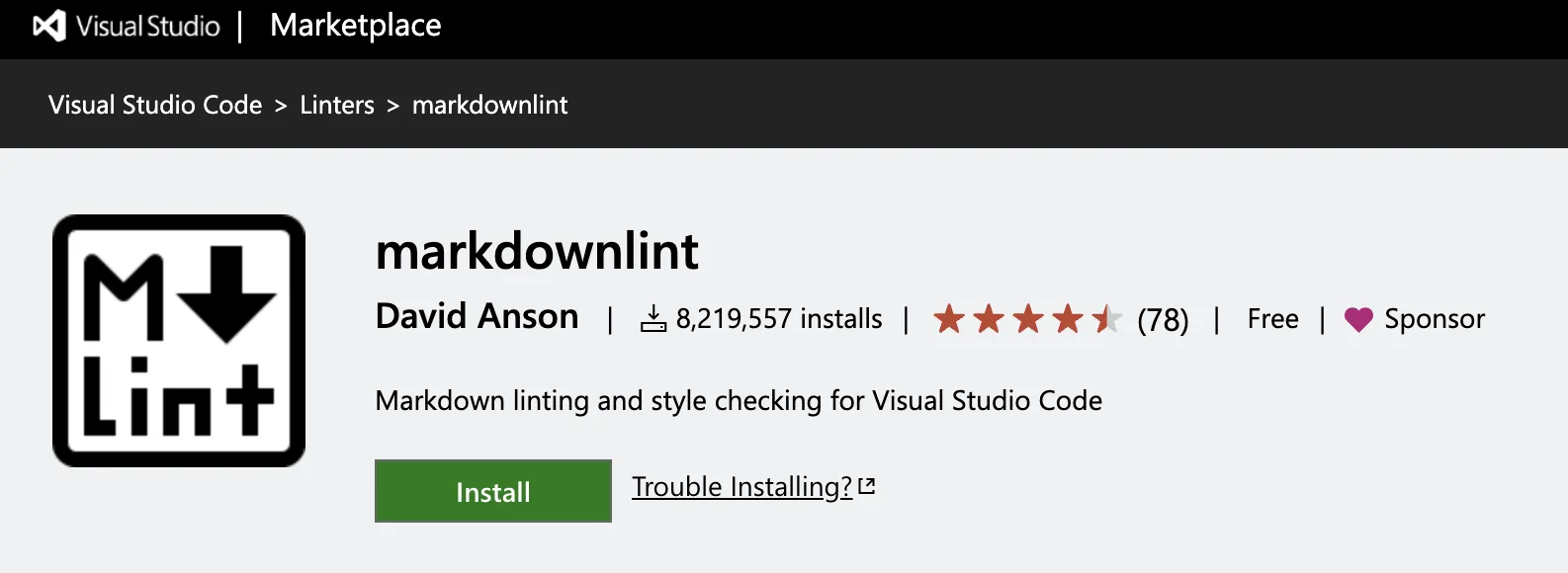 markdownlint vscode extension banner